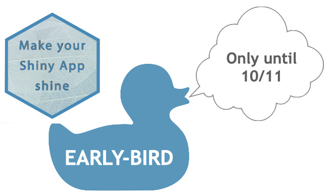 early-bird Make a Shiny App sparkle